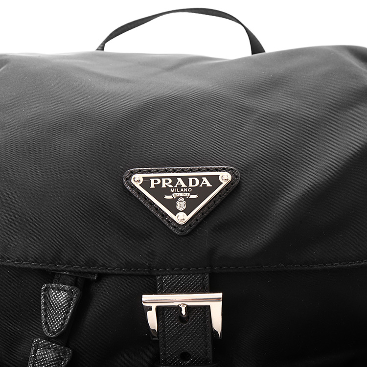 prada(普拉达#黑色尼龙女士双肩包