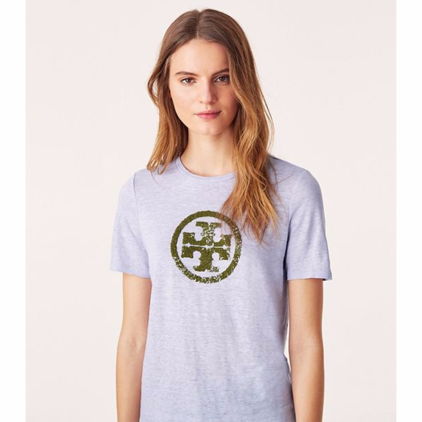 toryburch/汤丽柏琦 logo白色t恤 12162133