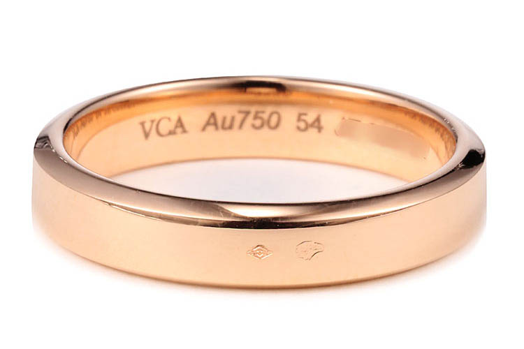 van cleef & arpels(梵克雅宝) 18k玫瑰金戒指 55