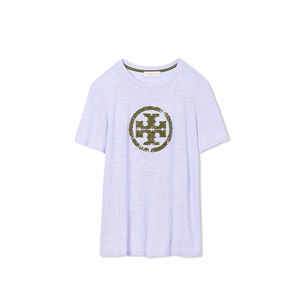 toryburch/汤丽柏琦 logo白色t恤 12162133