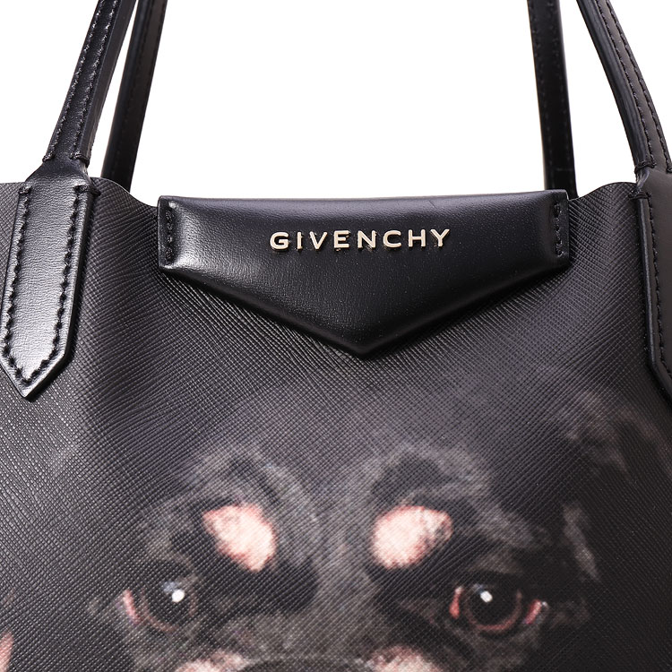 givenchy(纪梵希) #黑色pvc罗威纳狗头单肩包