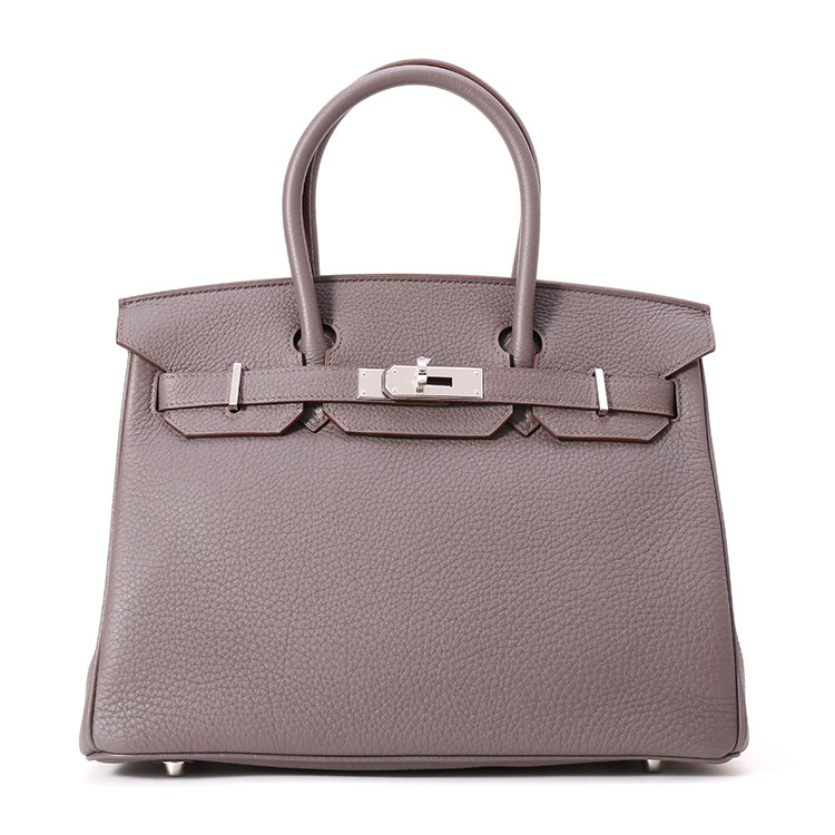 hermes(爱马仕) birkin30大象灰皮质手提包