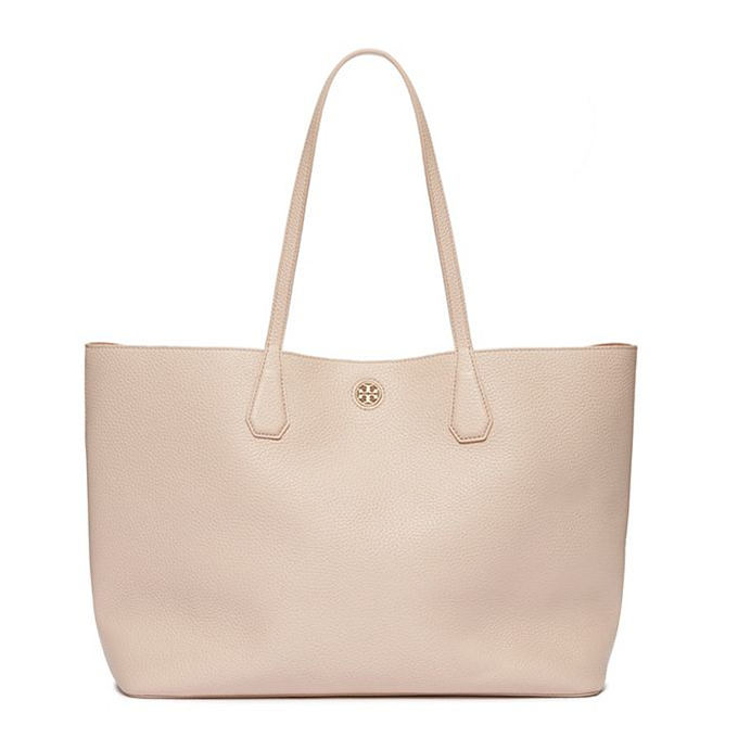 tory burch/汤丽柏琦 perry 浅灰色荔枝纹托特包 22159775