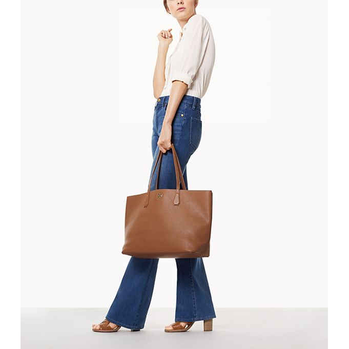 tory burch/汤丽柏琦 perry 浅灰色荔枝纹托特包 22159775