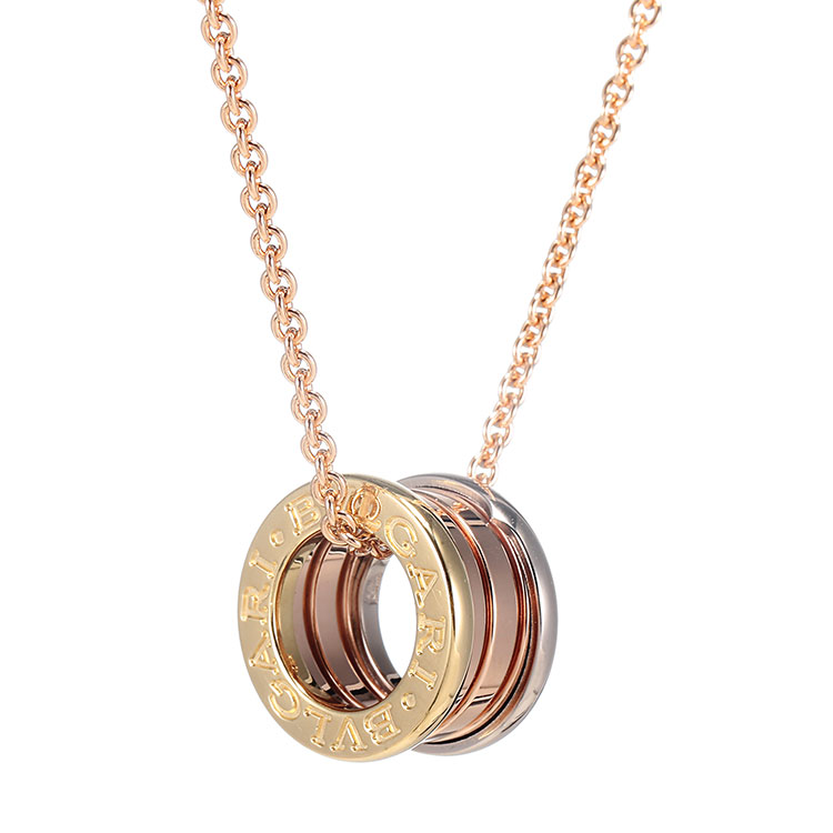 bvlgari(宝格丽) b.zero1系列18k三色金三环项链