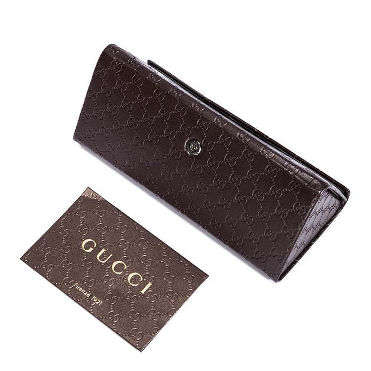 gucci(古驰) #玳瑁/棕褐色全框女士太阳镜