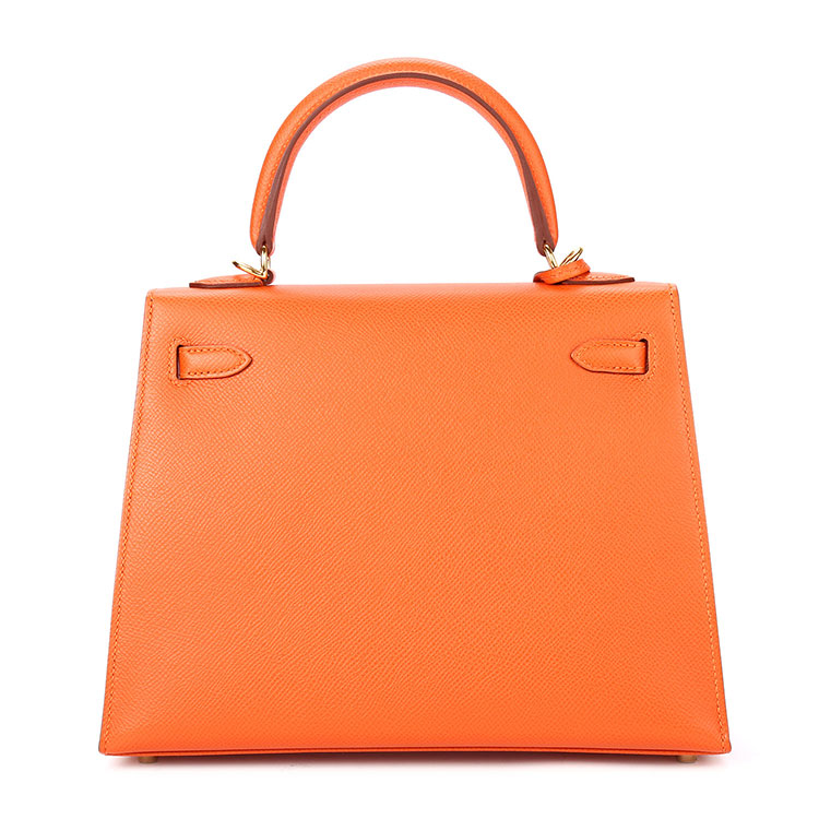 HERMES爱马仕 手提包】HERMES(爱马仕) 9J火焰橙皮质 ...