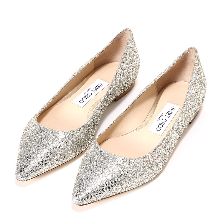 【Jimmy Choo周仰杰 平跟鞋】【欧洲直采】JIMMY CHOO经典款ROMY FLAT香槟色平底鞋【正品 价格 图片】 - 寺库网