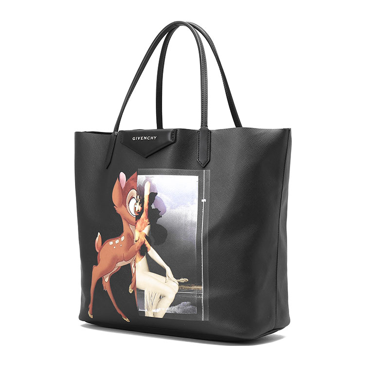 givenchy(纪梵希) 黑色小鹿斑比图案大号单肩包 ch