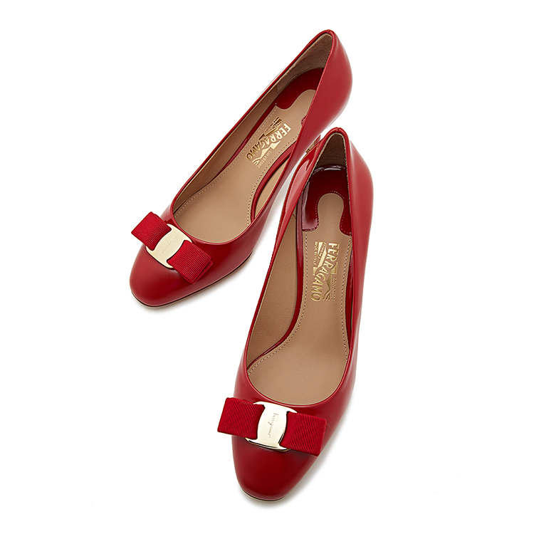 salvatoreferragamo/菲拉格慕 红色女士高跟鞋中跟鞋d版 01m763-8n70a