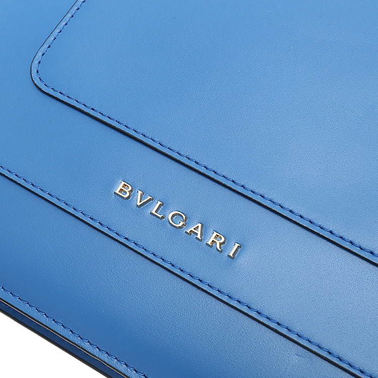 bvlgari(宝格丽) #湖蓝色皮质蛇头中号单肩包