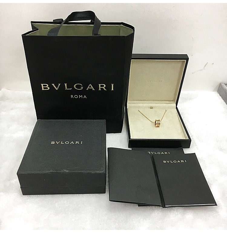 bvlgari(宝格丽) 18k玫瑰金三环吊坠项链