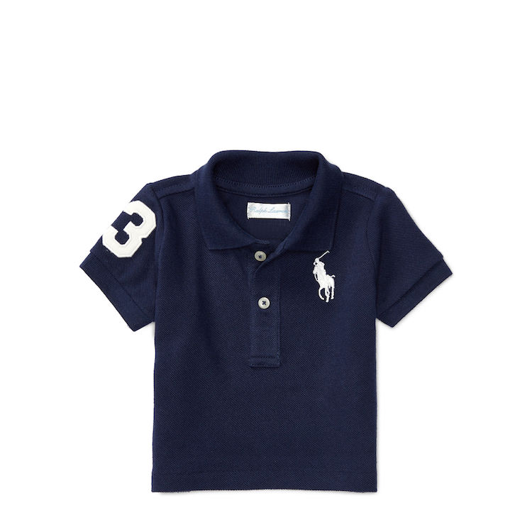 polo ralph lauren/拉夫劳伦 17年新款童装经典大马标全棉翻领短袖3号