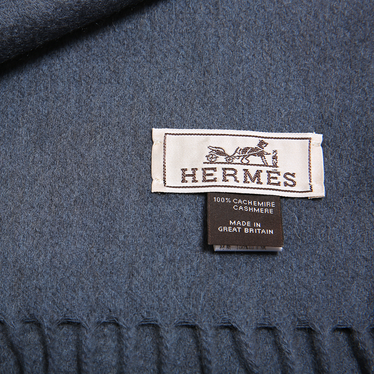 hermes(爱马仕 灰色羊绒围巾