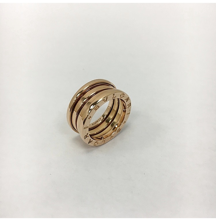 bvlgari(宝格丽) b.zero1系列18k玫瑰金三环戒指49