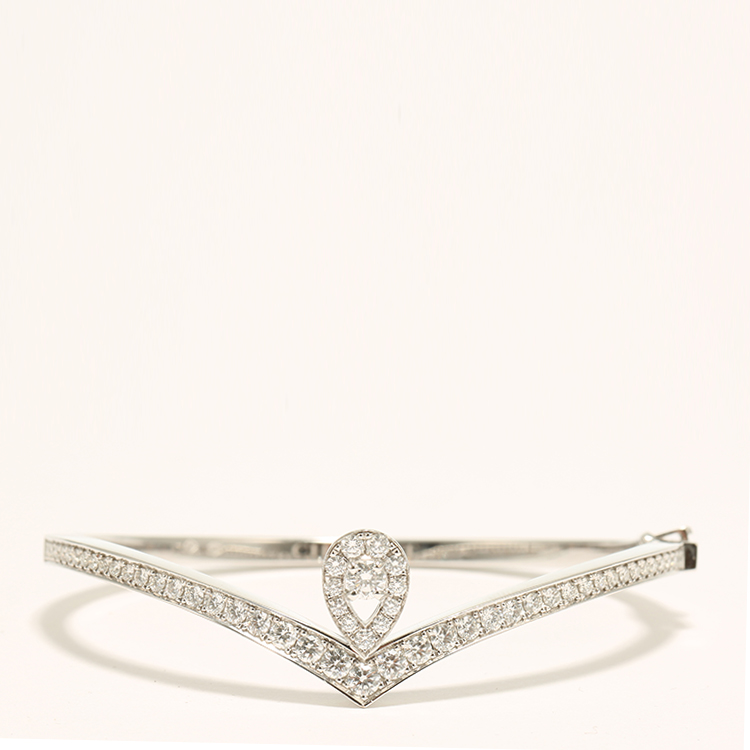 chaumet(尚美) joséphine aigrette系列18k白金皇冠镶钻手镯16
