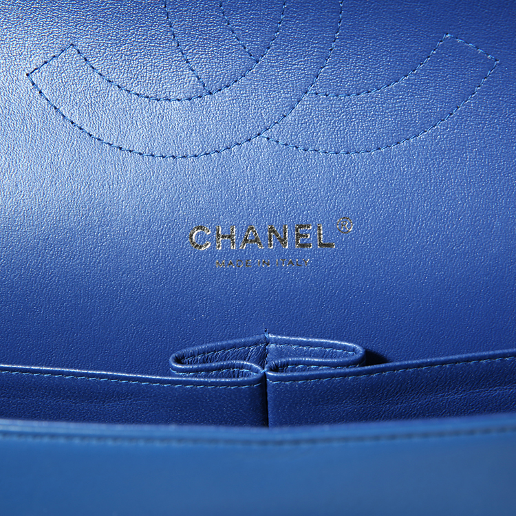 chanel(香奈儿) 蓝色漆皮单肩包cf