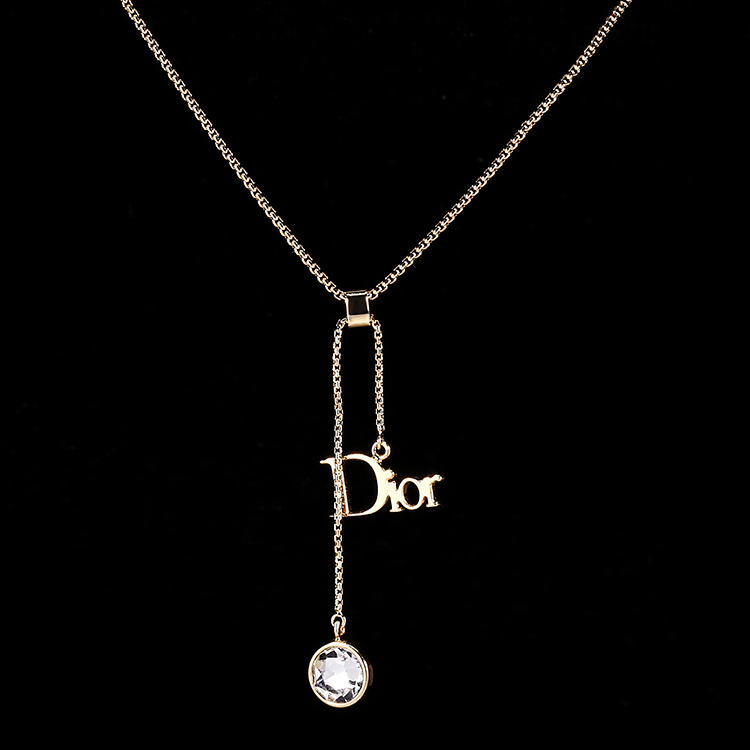 dior(迪奥) dior logo吊坠合金材质项链