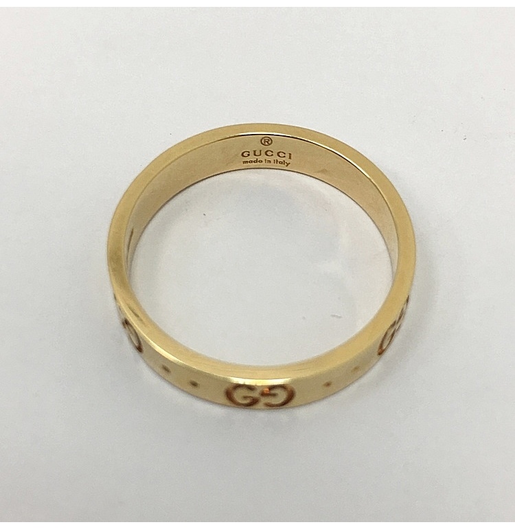 gucci(古驰) 18k黄金双g logo戒指 56