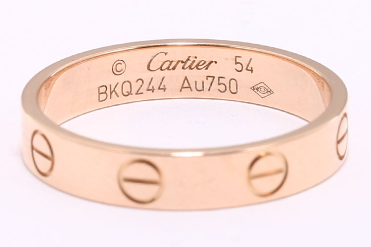 cartier(卡地亚 love系列18k玫瑰金戒指54