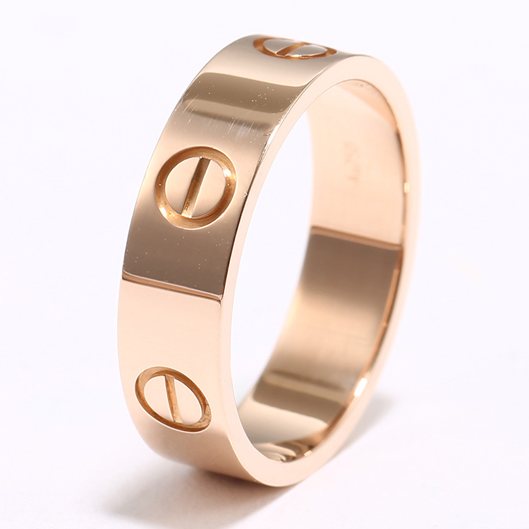 cartier(卡地亚 love系列18k玫瑰金戒指57
