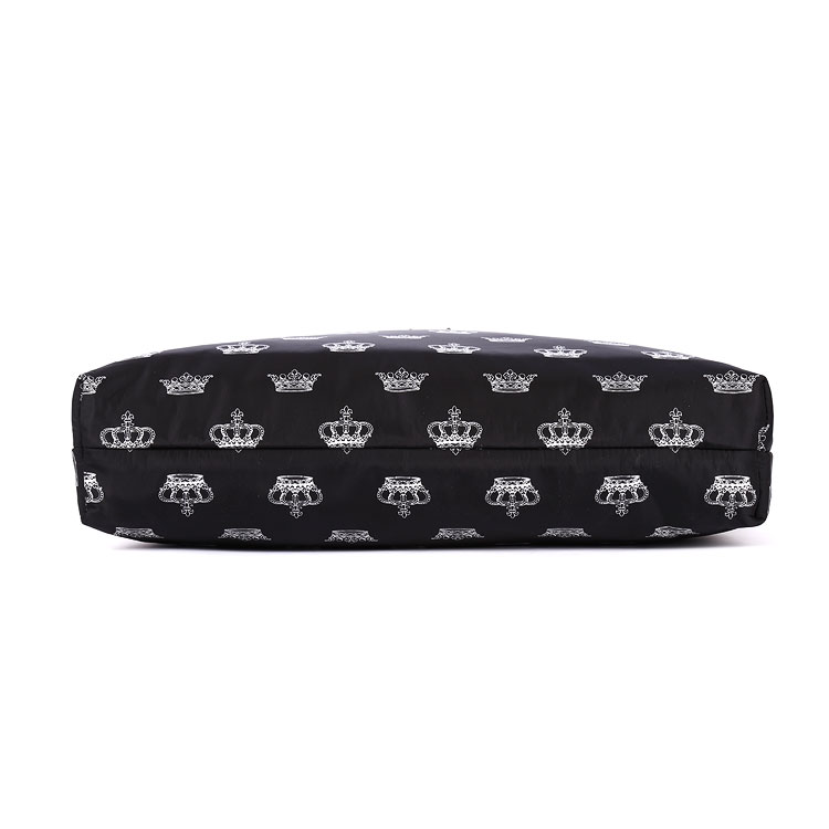 dolce&gabbana(杜嘉班纳) 皇冠logo黑色尼龙单肩包