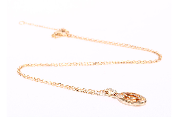 cartier(卡地亚) 双c系列18k玫瑰金镶钻项链