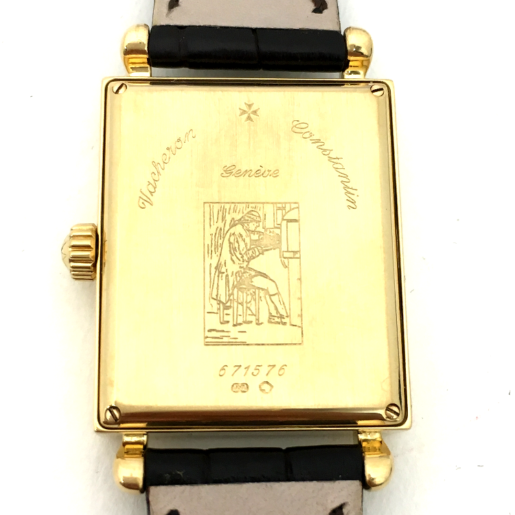 vacheron constantin(江诗丹顿) 18k黄金方形手动机械腕表