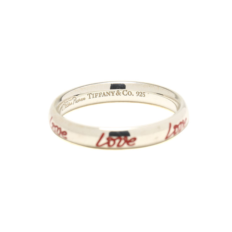 tiffany & co.(蒂芙尼) paloma picasso系列925银love logo戒指50