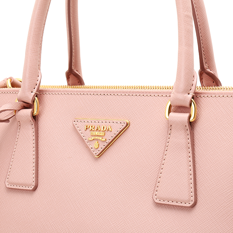 prada(普拉达 粉色皮质中号杀手包