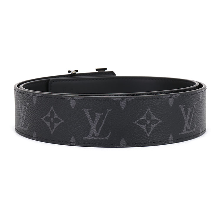 louis vuitton(路易威登) #黑色monogram帆布logo扣男士腰带 95/38