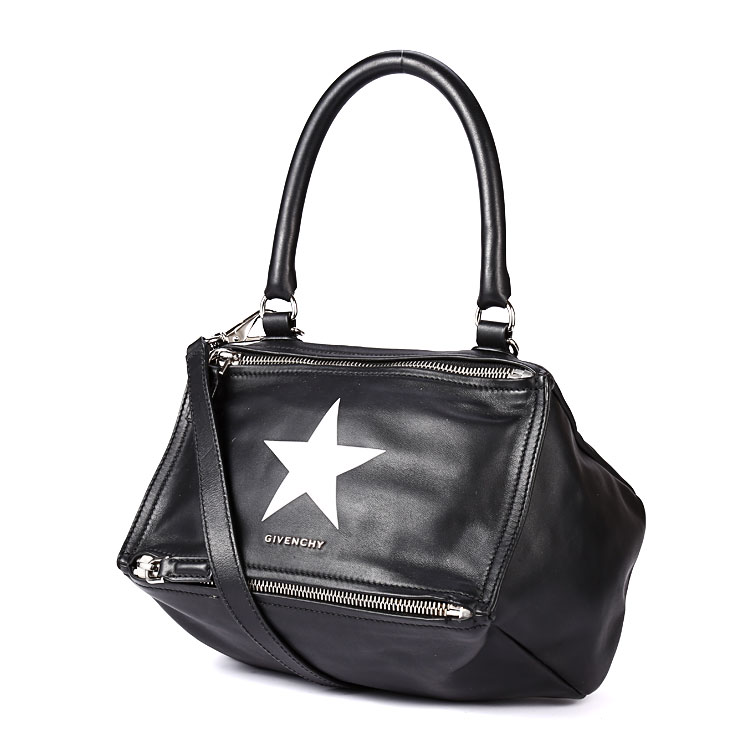 givenchy(纪梵希) 中性经典款黑色皮质五角星印花单肩包