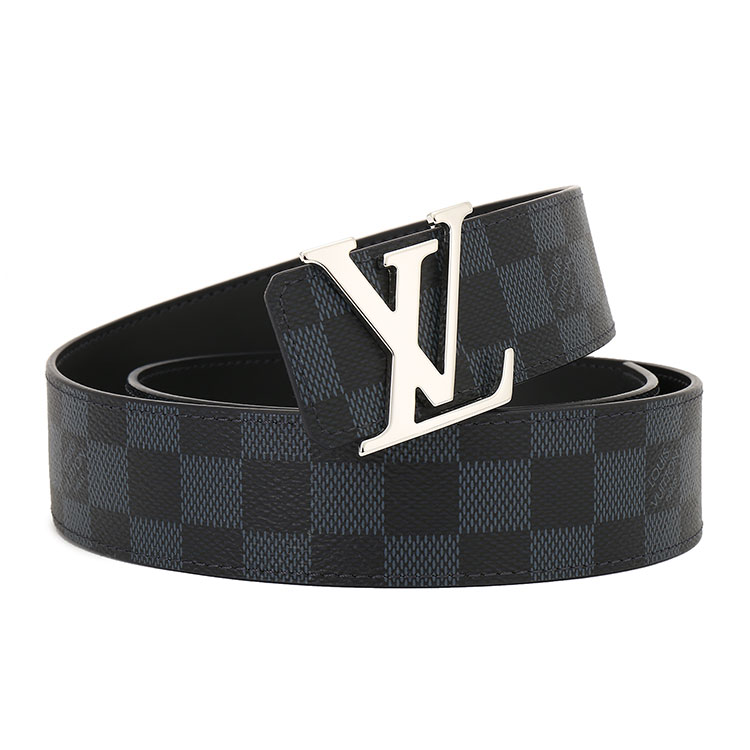 louis vuitton(路易威登) #石墨色棋盘格银色带扣男士腰带 95/38