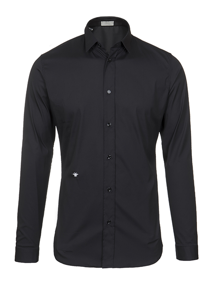 dior homme(迪奥桀傲) 黑色棉质男士小蜜蜂刺绣长袖衬衫 41