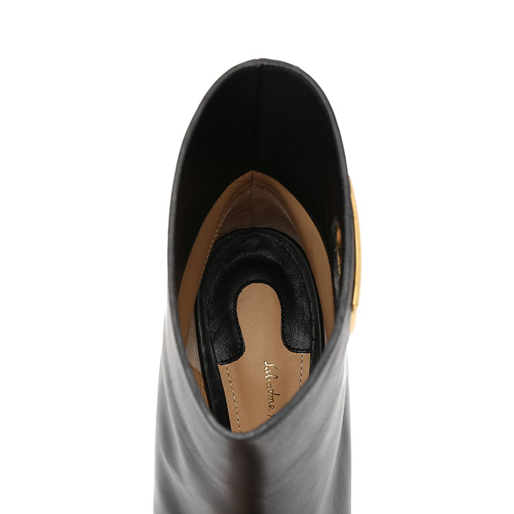 salvatore ferragamo/菲拉格慕 黑色 女士中跟短靴 693058-01n690