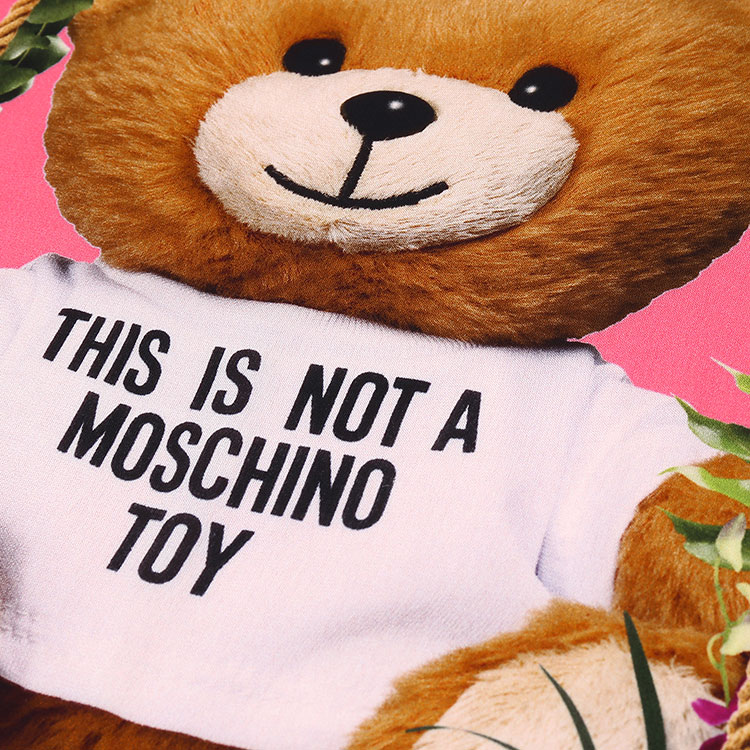 moschino(莫斯奇诺) 粉色女士可爱小熊长款短袖t恤衫 xxs