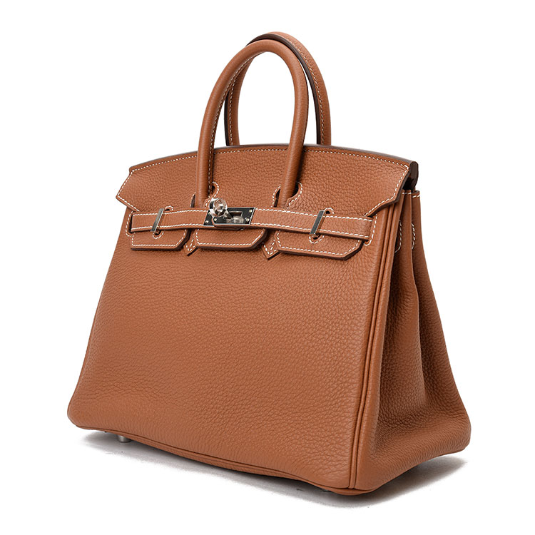 hermes(爱马仕) 金色银扣手提包birkin25