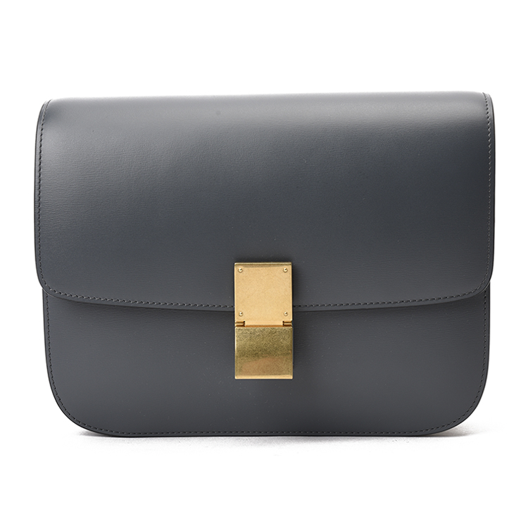 celine(赛琳) 蓝灰色皮质单肩包box中号