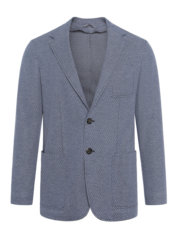 canali/康纳利 灰色 男士黑白条纹西服夹克外套 w0146a-wj01271-302