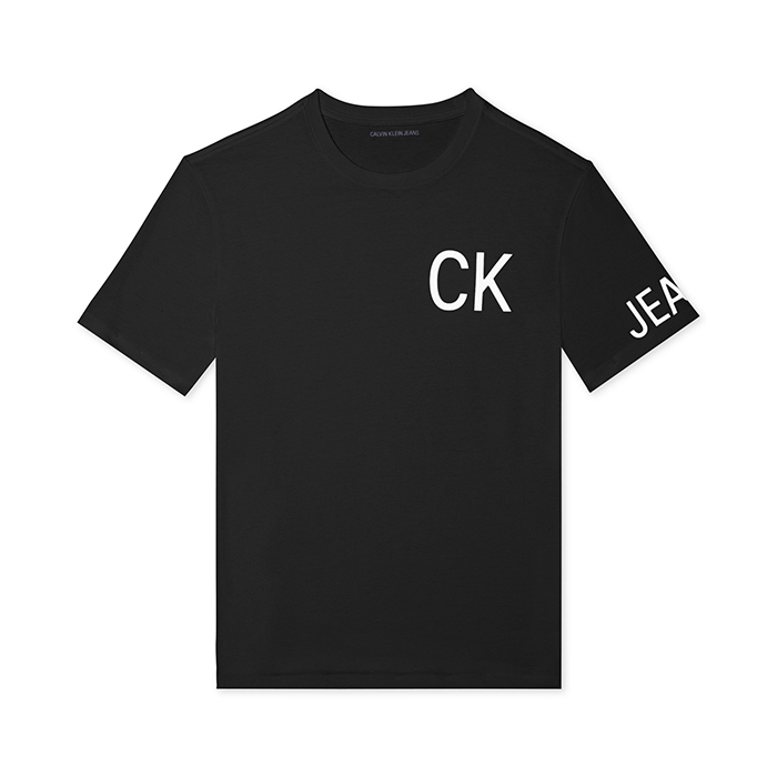 klein jeans/calvin klein jeans 19新款男士 胸前和袖口印logo全棉