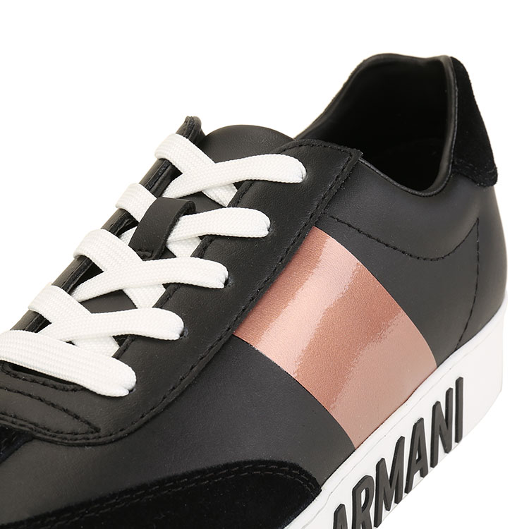 armani exchange 女士鞋侧ax标识装饰拼色休闲运动板鞋