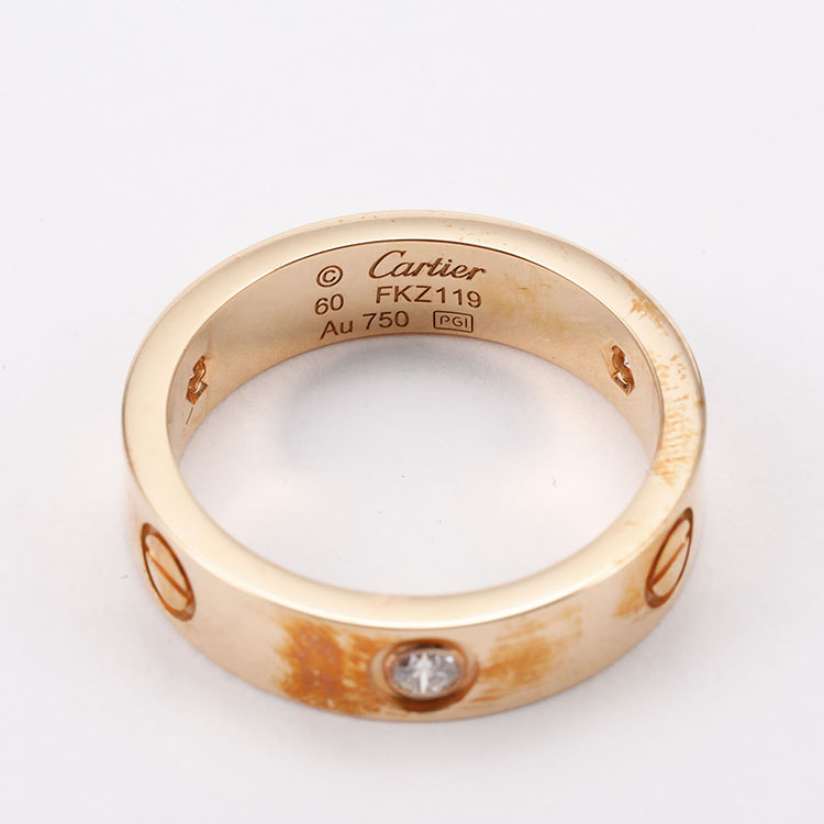 cartier(卡地亚) 经典款love系列镶钻戒指 60