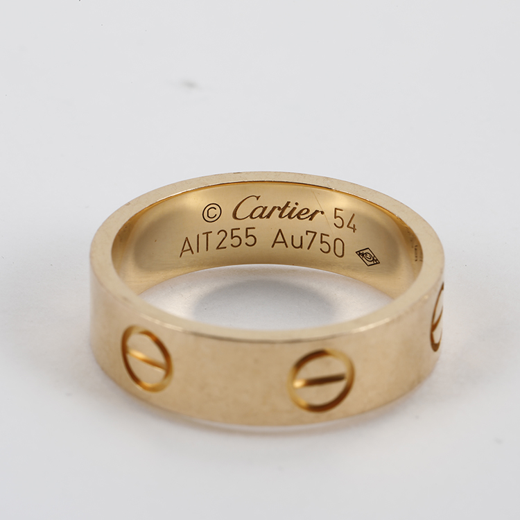 戒指/指环】cartier(卡地亚) love系列18k金戒指54#【正品 价格 图片