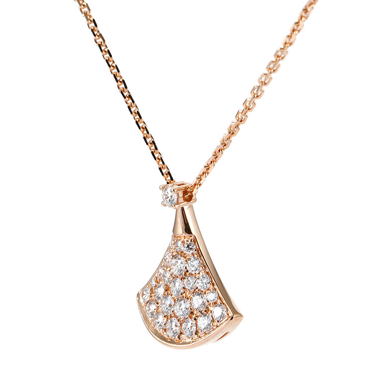 bvlgari(宝格丽) #divas" dream系列18k金镶满钻项链
