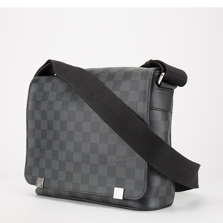 louis vuitton(路易威登) 灰棋格男士斜挎包