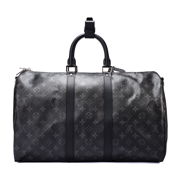 louis vuitton(路易威登) keepall 55 旅行袋(配肩带)黑老花