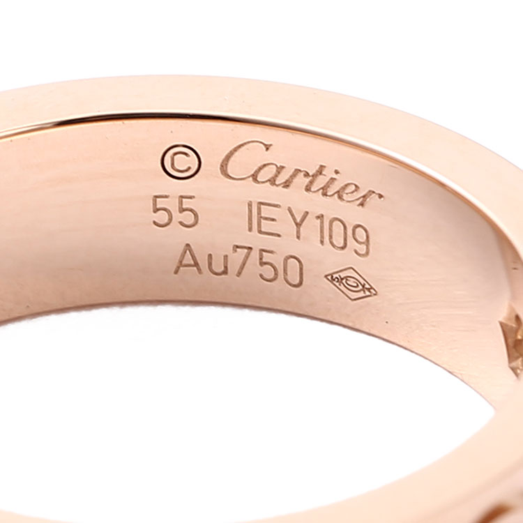 cartier(卡地亚) love系列18k金三钻戒指55