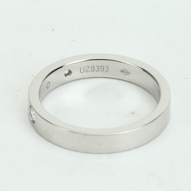 cartier(卡地亚) c de cartier系列pt950铂金镶钻戒指49
