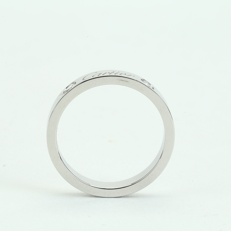 cartier(卡地亚) c de cartier系列pt950铂金镶钻戒指49