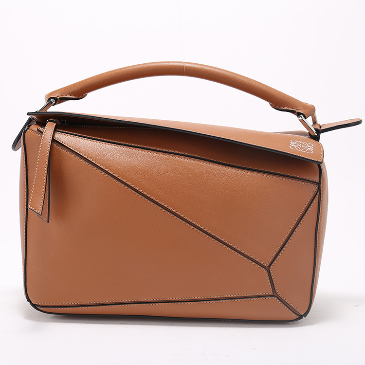 loewe(罗意威) #经典款puzzle中号系列女士棕色皮质两用包